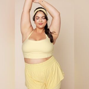 POPFLEX Daphne Corset Crop Top - Buttercream Size: S